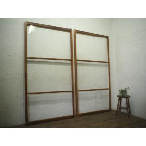 タL0662◇【H37,5cm×W171cm】×2枚◇木彫りデザインのレトロな古い木製