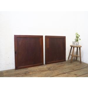 タH0001◇【H93cm×W90cm】×2枚◇アンティーク◇ゆらゆらガラスの古い木