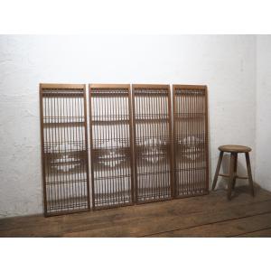 タM0684◇5枚セット◇ガラス入り◇シンプルな組子細工の書院戸◇建具