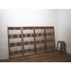タD0810◇3枚セット◇組子細工のレトロな書院戸◇建具 引き戸 障子戸