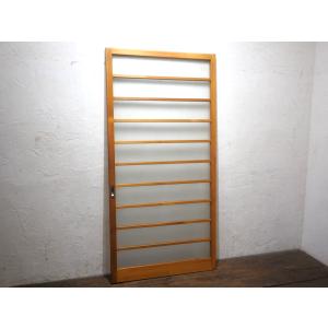 タU0143◇【H183,5cm×W76cm】◇真鍮のドアノブ付き◇モールガラスの
