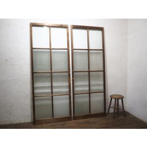 タG0134◇(2)【H177cm×W85cm】×2枚◇昭和レトロなデザインの古い木枠