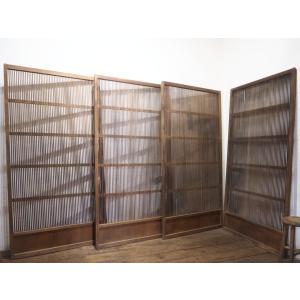 タM0684◇5枚セット◇ガラス入り◇シンプルな組子細工の書院戸◇建具