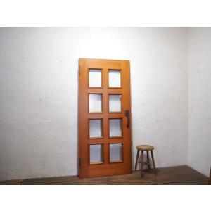 値下げしました ガラス扉付き木製古家具 タG0989◇【H186cm×W108cm】◇アンティーク◇素敵なダイヤガラスの