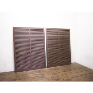 タH0001◇【H93cm×W90cm】×2枚◇アンティーク◇ゆらゆらガラスの古い木