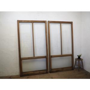 タG0134◇(2)【H177cm×W85cm】×2枚◇昭和レトロなデザインの古い木枠