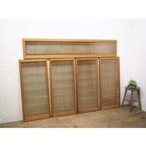 タL0145◇5枚セット◇シンプルな組子細工の書院戸◇建具 引き戸 障子戸
