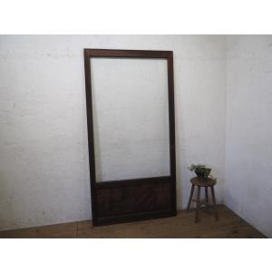 H122,5cm×W89cm ◆アンティーク◆レトロな洋館の古い木枠ガラス戸 タX0734◇【H179cm×W88cm】◇アンティーク◇味わいのある大きな古い木