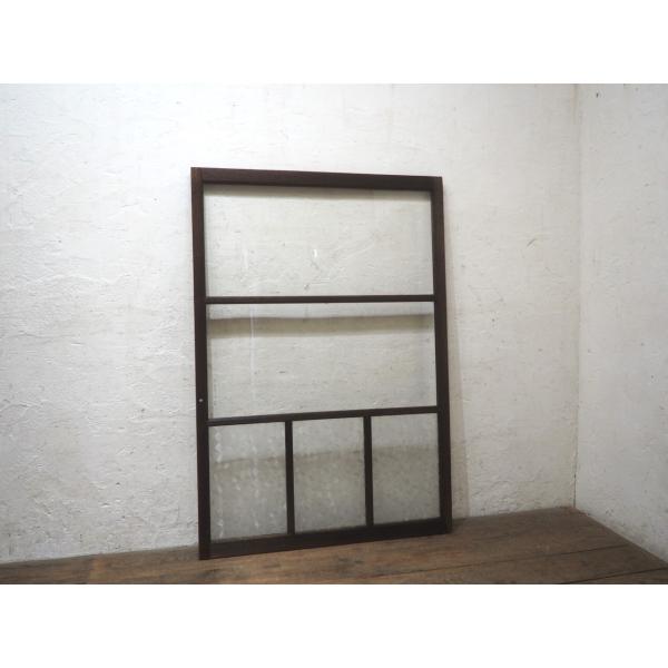 タZ1495◆【H129,5cm×W89,7cm】◆ヴィンテージ◆ゆらゆらガラス入りの古い木枠引き戸...