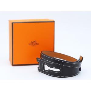 HERMES 極美品△HERMES エルメス アピ3 シルバー金具 Hロゴ レザー