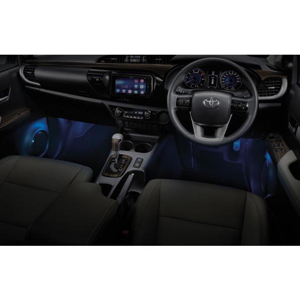 新型ハイラックス LEDフットランプ タイトヨタ純正アクセサリ イルミネーション ライト 取付要項書...