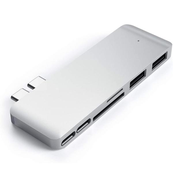 Macbook Pro/Macbook Airハブ 6-IN-2 USB Cタイプ２本プラグ差込口 ...
