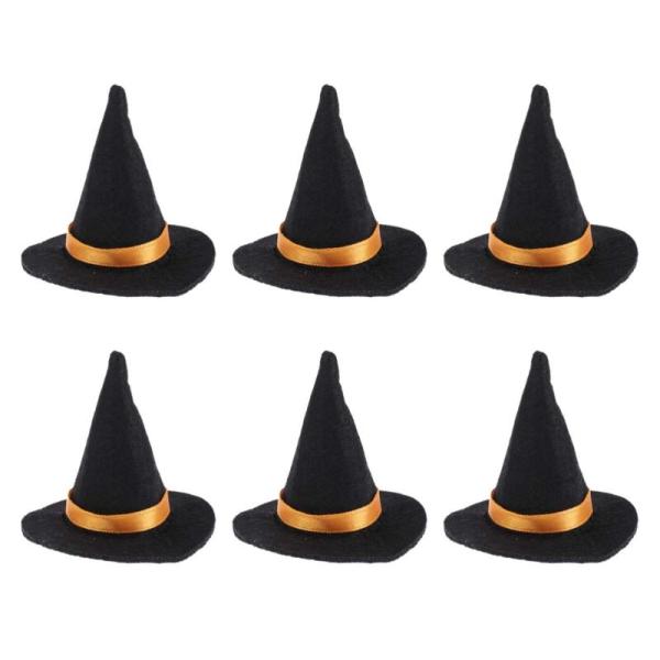 Toyvian 魔女の帽子 ミニ 6pcs ハロウィン 魔法使い 三角帽子 小悪魔 ウィッチハット ...