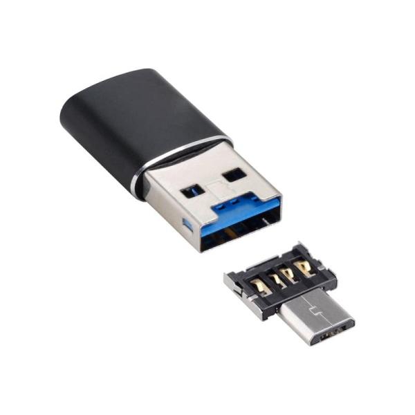 CY ミニサイズ USB 3.0 マイクロSD SDXC TFカードリーダー マイクロUSB 5ピン...