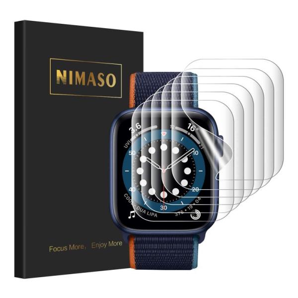 【6枚組】 NIMASO 液晶 保護 フィルム 38 / 40mm Apple Watch seri...