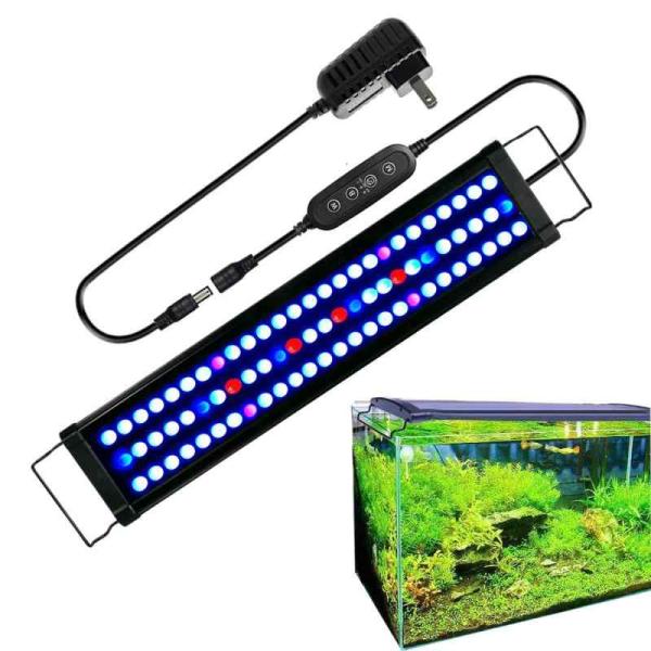 Hooha 水槽ライト LED 熱帯魚ライト 5色（白/赤/緑/紫/藍）3つの照明モード 10段階明...