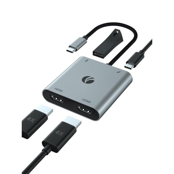 VCOM USB ハブ Type c HDMI 2ポート4-in-1 変換アダプター【 HDMI+H...