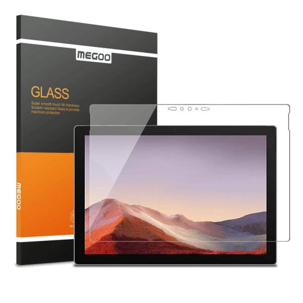 Megoo ガラスフィルム12.3インチ Surface Pro 7 + 専用 強化 ガラス 撥水撥...