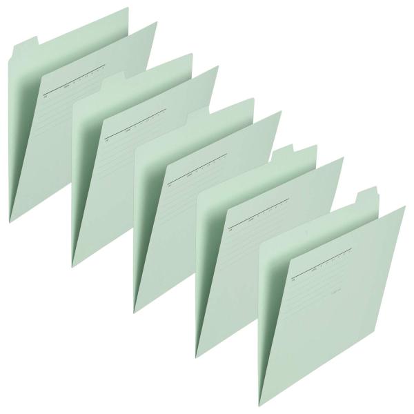 PLUS(プラス) カットフォルダー A4横マチなし 5山 FL-065IF 87-385 ブルー