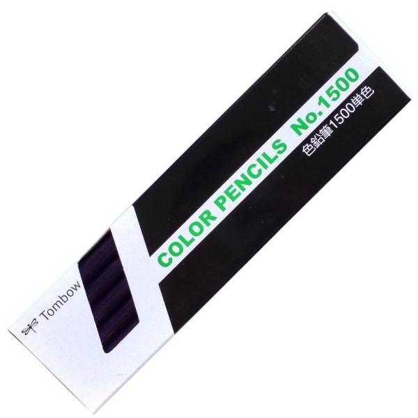 トンボ(Tombow) 鉛筆 色鉛筆 1500単色 紫 1ダース 1500-18
