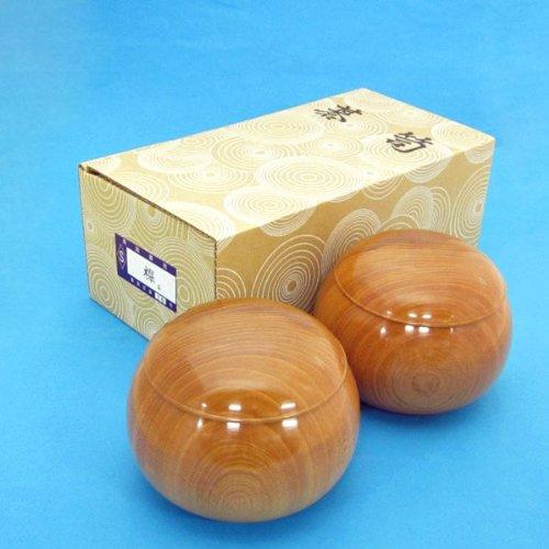 手作木製碁笥　欅（けやき）極上　特大36号　伝統工芸士作