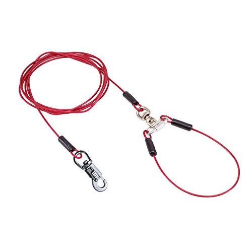 ペティオ (Petio) タフギア ロングワイヤーチェーン プラス レッド 中型犬用 3.5mm