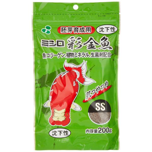 ミシロ 彩金魚 胚芽育成用 SS 沈下性 200グラム (x 1)