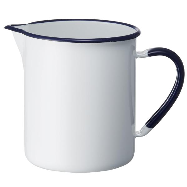 野田琺瑯(Nodahoro) ビーカー ホーロー 耐熱 2L 内メモリ付き マグカップ 日本製 ホワ...