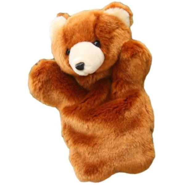 しあわせ倉庫 アニマル パペット ぬいぐるみ 人形 動物 オオカミ うさぎ など (クマ)