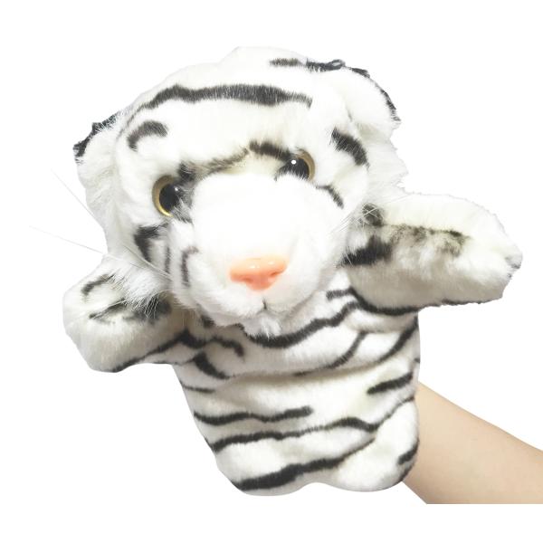 Madrugada なりきり動物トーク かわいい アニマル パペット 人形劇 S374 (ホワイトタ...