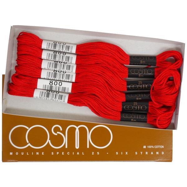 LECIEN (ルシアン) cosmo 25番刺しゅう糸 8m束 Col.800 オレンジ 系 1箱...
