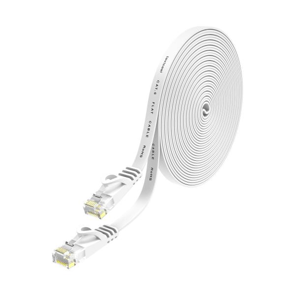 Lovicool LANケーブル 10m CAT6 フラットlanケーブル 32AWG 250MHz...