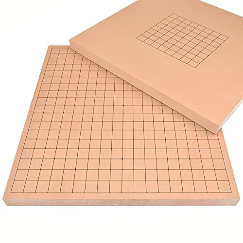 表19路・裏9路で囲碁入門にも便利な囲碁盤■19路9路両用卓上囲碁盤 新桂1寸ハギ ※将碁屋ミニ椿油...