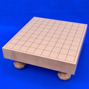 新桂2寸ハギ足付将棋盤（将碁屋ミニ椿油付き）※手軽な厚みの木製足付将棋盤