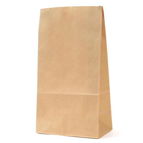 パックタケヤマ 紙袋 マチあり 角底袋 H6 未晒 100枚 XZT00384