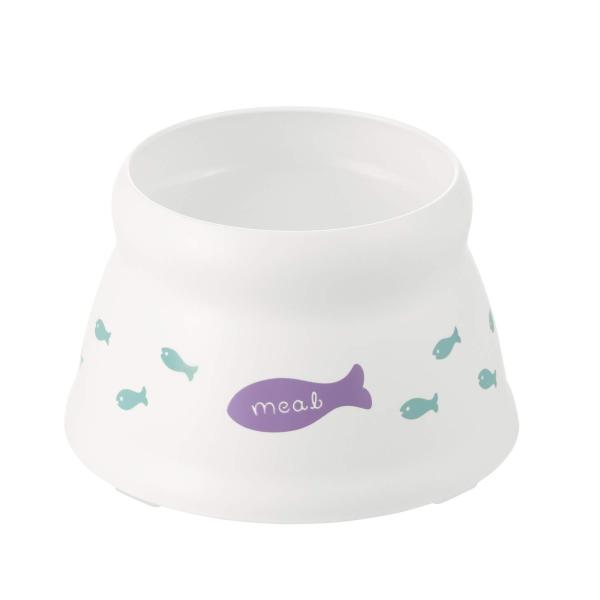 リッチェル こぼれにくい 脚付キャットディッシュ ホワイト S サイズ