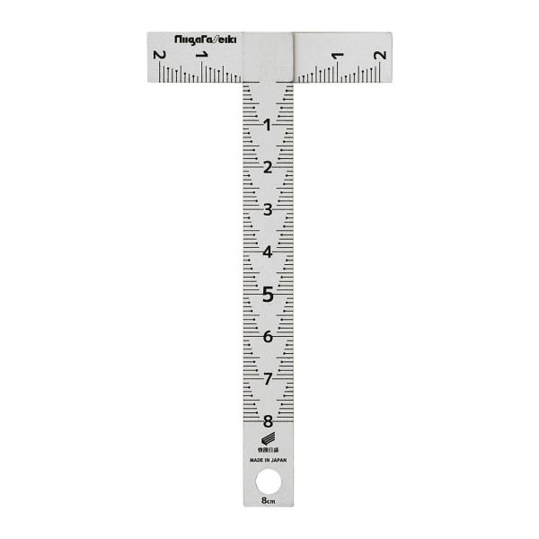 新潟精機 SK 日本製 T型定規 快段目盛 80mm T-08KD