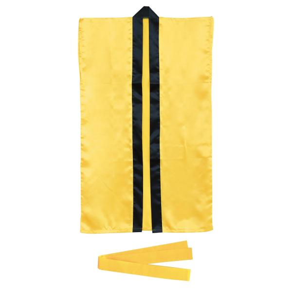アーテック ソフトサテンロングハッピ S 黄 (ハチマキ付) 14437 衣装/手作り/運動会/体育...