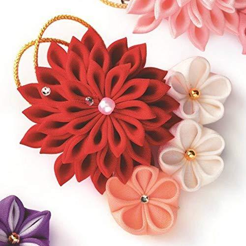 タカギ繊維 Panami ちりめん細工キット 正絹つまみ細工 煌めきのブローチ 赤 LH-450 タ...