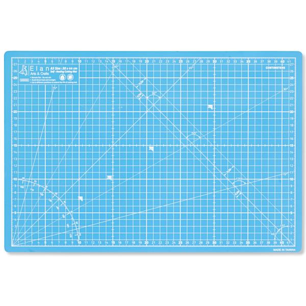 Elan カッターマット 手芸用品 両面仕様 A3 44 x 30cm 青と水色 カッティングマット...