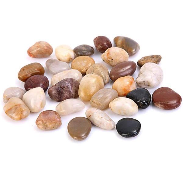 砂利 水槽用 自然玉 底砂 人気の アクアリウム 石 20〜40mm 彩り石 庭・ガーデン 天然五色...