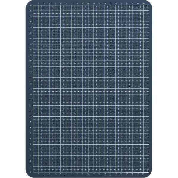 キングジム カッターマット 小さくたためるワイドカッターマット ガイド印刷付き ネイビー 7804-...