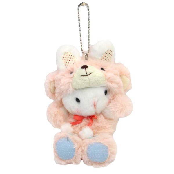 テイクオフ クマになりたかったウサギ オルゴール キーホルダー ホワイト