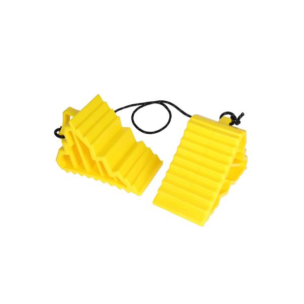 エーモン(amon) タイヤストッパー 黄色 ロープ付属 タイヤ止め 輪止め 車止め 車輪止め 88...