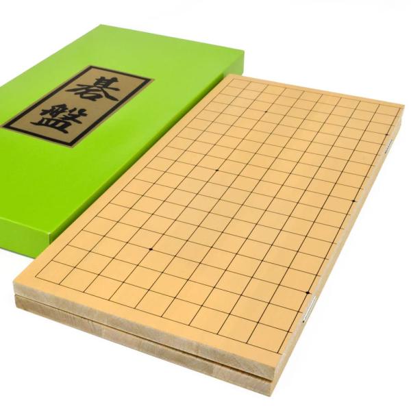 囲碁同好会にも 手軽な木製折碁盤■囲碁盤 新桂5号折碁盤 ※将碁屋ミニ椿油付き