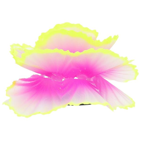 ledmomo 水槽オブジェ サンゴ 水草 植物 蛍光 夜光 置物 隠れ家 17x9cm