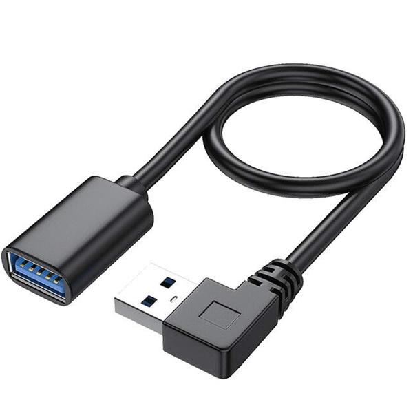 SKZIRI USB 3.0 L型 左右90°方向変換 ケーブル タイプAオス- タイプAメス 超高...