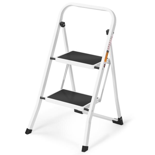 SPIEEK 脚立 鉄素材 持ち運び便利 持ち手付き 軽量 折りたたみ脚立 踏み台 滑り止め付き ス...