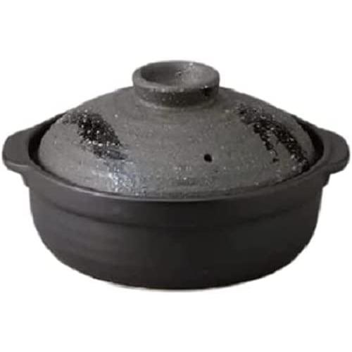 エールネット(Ale-net) 石目彗星 土鍋 9号 3-4人用 深鍋 鍋 直火可 美濃焼