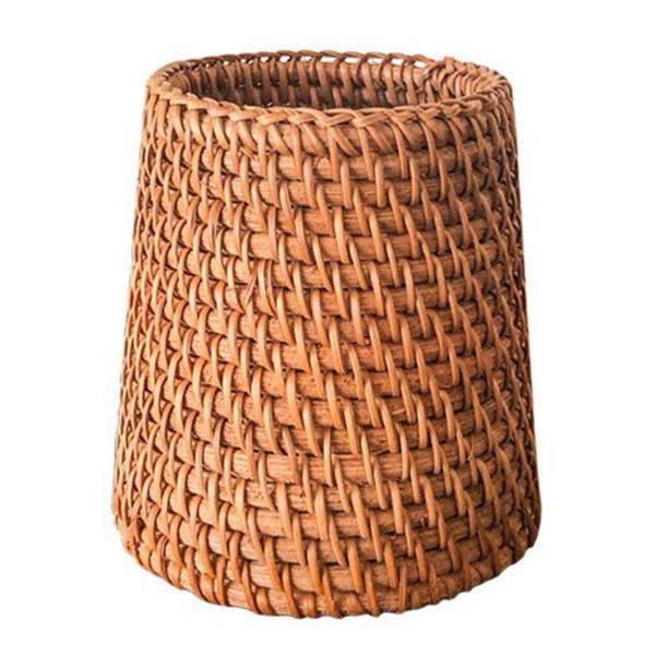 Lirancia ペン立て ペン置き ペン入れ かわいい 手作り ラタン製 収納ケース 藤編み 箸 ...